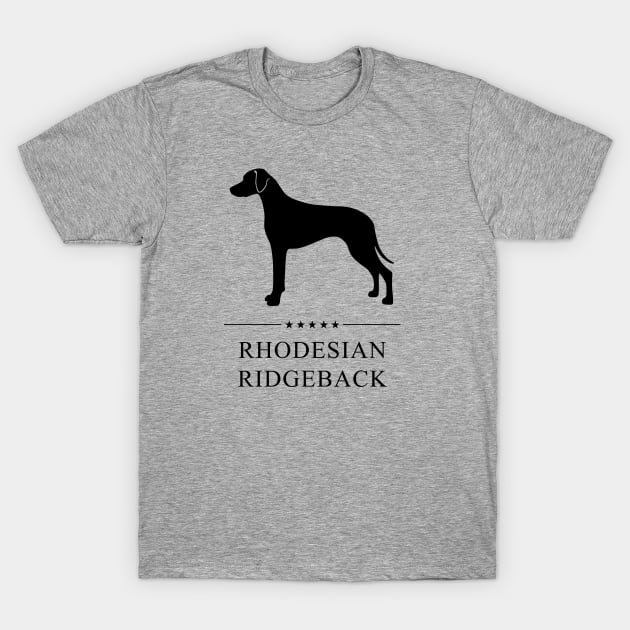 Rhodesian Ridgeback Black Silhouette T-Shirt by millersye